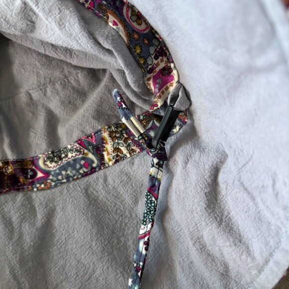 Wide Brim Sun Hat with Heart Paisley Pattern and Adjustable Chin Strap Gardening - Picture 8 of 11